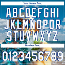 Laden Sie das Bild in den Galerie-Viewer, Custom Royal White 3D Pattern Design Hawaii Style A Cat Sunbathes On The Beach Performance T-Shirt