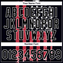 Load image into Gallery viewer, Custom Black Red-White 3D American Flag Performance T-Shirt