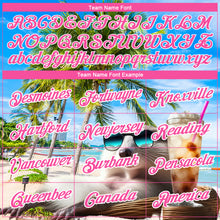 Laden Sie das Bild in den Galerie-Viewer, Custom Powder Blue Pink-White 3D Pattern Design Hawaii Palm Trees On Summer Beach Performance T-Shirt