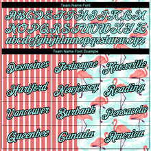 Загрузить изображение в средство просмотра галереи, Custom Medium Pink Ice Blue-Black 3D Tropical Hawaii Palm Leaves And Animal Flamingo Performance T-Shirt