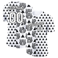 Load image into Gallery viewer, Custom White Black 3D Pattern Design Animal Bear Performance T-Shirt