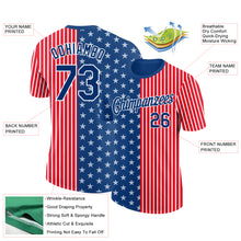 Load image into Gallery viewer, Custom Fire Red US Navy Blue-White 3D Pattern Design Star Performance T-Shirt