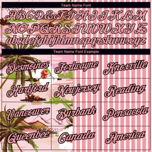 Laden Sie das Bild in den Galerie-Viewer, Custom Medium Pink Black-White 3D Hawaii Island Performance T-Shirt