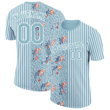 Load image into Gallery viewer, Custom Shadow Blue White 3D Pattern Design Animal Fish Performance T-Shirt
