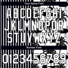 Laden Sie das Bild in den Galerie-Viewer, Custom Black White 3D Tropical Hawaii Palm Tree And Animal Flamingo Performance T-Shirt