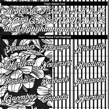 Load image into Gallery viewer, Custom White Black 3D Pattern Design Flower Performance T-Shirt