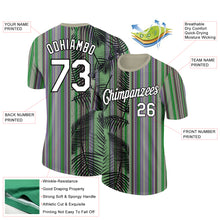 Загрузить изображение в средство просмотра галереи, Custom Wheat White-Black 3D Tropical Hawaii Palm Leaves Performance T-Shirt