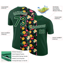 Laden Sie das Bild in den Galerie-Viewer, Custom Green Black-White 3D Tropical Hawaii Plant And Animal Flamingo Performance T-Shirt