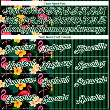 Laden Sie das Bild in den Galerie-Viewer, Custom Green Black-White 3D Tropical Hawaii Plant And Animal Flamingo Performance T-Shirt