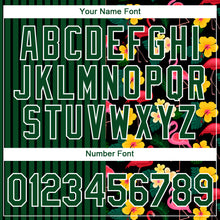 Laden Sie das Bild in den Galerie-Viewer, Custom Green Black-White 3D Tropical Hawaii Plant And Animal Flamingo Performance T-Shirt