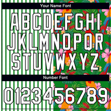 Загрузить изображение в средство просмотра галереи, Custom White Grass Green-Black 3D Tropical Hawaii Leaves And Animal Parrot Performance T-Shirt