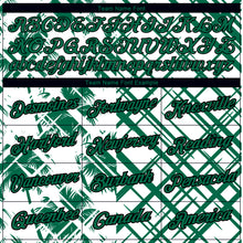 Laden Sie das Bild in den Galerie-Viewer, Custom White Kelly Green-Black 3D Tropical Hawaii Trees Performance T-Shirt