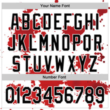 Загрузить изображение в средство просмотра галереи, Custom White Black-Red 3D Pattern Design Rave Splash Authentic Baseball Jersey