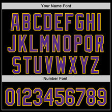 Laden Sie das Bild in den Galerie-Viewer, Custom Black Purple-Yellow 3D Pattern Design Rave Skull Authentic Baseball Jersey