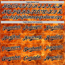 Загрузить изображение в средство просмотра галереи, Custom Orange Black-White 3D Pattern Design Rave Flame Authentic Baseball Jersey