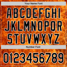 Загрузить изображение в средство просмотра галереи, Custom Orange Black-White 3D Pattern Design Rave Flame Authentic Baseball Jersey