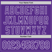 Laden Sie das Bild in den Galerie-Viewer, Custom Purple White 3D Pattern Design Rave Psychedelic Liquid And Skull Authentic Baseball Jersey