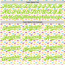 Laden Sie das Bild in den Galerie-Viewer, Custom White Neon Green 3D Pattern Design Animal Dinosaur Authentic Baseball Jersey