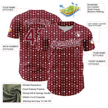Загрузить изображение в средство просмотра галереи, Custom Crimson White 3D Pattern Design Hearts Authentic Baseball Jersey