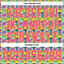 Laden Sie das Bild in den Galerie-Viewer, Custom Green Pink-Yellow 3D Pattern Design Color Brush Blocks Authentic Baseball Jersey