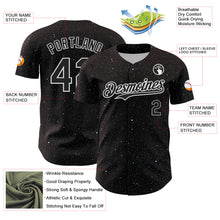 Laden Sie das Bild in den Galerie-Viewer, Custom Black White 3D Pattern Design Starry Sky Authentic Baseball Jersey