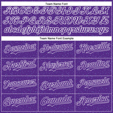 Load image into Gallery viewer, Custom Purple White 3D Pattern Design Dots Authentic Baseball Jersey
