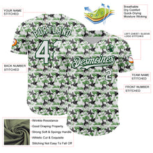 Загрузить изображение в средство просмотра галереи, Custom White Green 3D Pattern Design Rodeo Cowboy Authentic Baseball Jersey