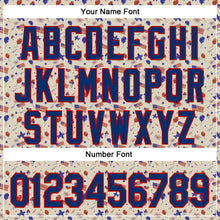 Charger l'image dans la galerie, Custom Cream US Navy Blue-Red 3D American Flag Authentic Baseball Jersey