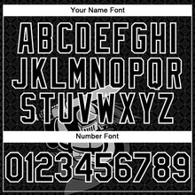 Load image into Gallery viewer, Custom Black White 3D Pattern Design Knight Hero Art Authentic Baseball Jersey