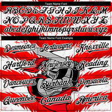 Laden Sie das Bild in den Galerie-Viewer, Custom Red Black-White 3D Pattern Design Knight Hero Art Authentic Baseball Jersey