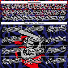 Laden Sie das Bild in den Galerie-Viewer, Custom Red Black-Thunder Blue 3D Pattern Design Knight Hero Art Authentic Baseball Jersey