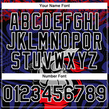 Laden Sie das Bild in den Galerie-Viewer, Custom Red Black-Thunder Blue 3D Pattern Design Knight Hero Art Authentic Baseball Jersey