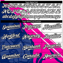 Load image into Gallery viewer, Custom Royal Pink-Black 3D Pattern Design Knight Hero Art Authentic Baseball Jersey