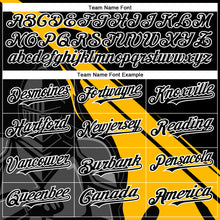 Load image into Gallery viewer, Custom Black Gold-White 3D Pattern Design Knight Hero Art Authentic Baseball Jersey