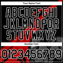 Load image into Gallery viewer, Custom Black Red-Gray 3D Pattern Design Knight Hero Art Authentic Baseball Jersey