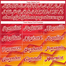 Laden Sie das Bild in den Galerie-Viewer, Custom Red Yellow-White 3D Pattern Design Animal Lion Authentic Baseball Jersey