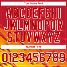 Laden Sie das Bild in den Galerie-Viewer, Custom Red Yellow-White 3D Pattern Design Animal Lion Authentic Baseball Jersey