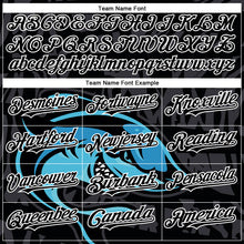 Load image into Gallery viewer, Custom Black White 3D Pattern Design Animal Shark Authentic Baseball Jersey