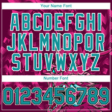 Charger l'image dans la galerie, Custom Crimson Teal-Black 3D Pattern Design Animal Dragon Authentic Baseball Jersey