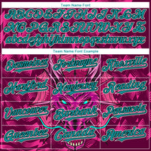 Charger l'image dans la galerie, Custom Crimson Teal-Black 3D Pattern Design Animal Dragon Authentic Baseball Jersey