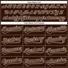 Загрузить изображение в средство просмотра галереи, Custom Brown Cream 3D Pattern Design Football Skull Helmet Authentic Baseball Jersey