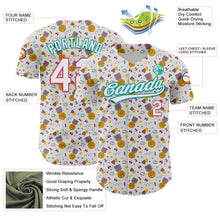 Laden Sie das Bild in den Galerie-Viewer, Custom White Neon Pink-Aqua 3D Pattern Design Champion Medal Authentic Baseball Jersey