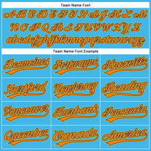 Charger l'image dans la galerie, Custom Sky Blue Bay Orange US Navy Blue-Yellow 3D Pattern Design Champion Trophy Authentic Baseball Jersey