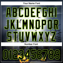 Laden Sie das Bild in den Galerie-Viewer, Custom Gray Black-Neon Green 3D Pattern Halloween Authentic Baseball Jersey