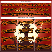 Load image into Gallery viewer, Custom Orange Black-Bay Orange 3D Pattern Halloween Authentic Baseball Jersey