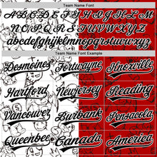 Laden Sie das Bild in den Galerie-Viewer, Custom Red Black-White 3D Pattern Halloween Authentic Baseball Jersey