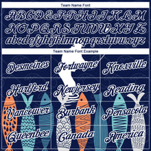 Загрузить изображение в средство просмотра галереи, Custom Navy White 3D Pattern Design Fishing Performance T-Shirt