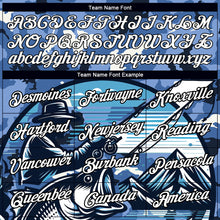 Laden Sie das Bild in den Galerie-Viewer, Custom Light Blue White-Black 3D Pattern Design Big Bass Fish Fishing Performance T-Shirt