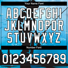 Load image into Gallery viewer, Custom Sky Blue White-Black 3D Pattern Design Fishing Performance T-Shirt