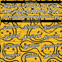 Load image into Gallery viewer, Custom Yellow White-Black 3D Pattern Design Smile Emoji Performance T-Shirt